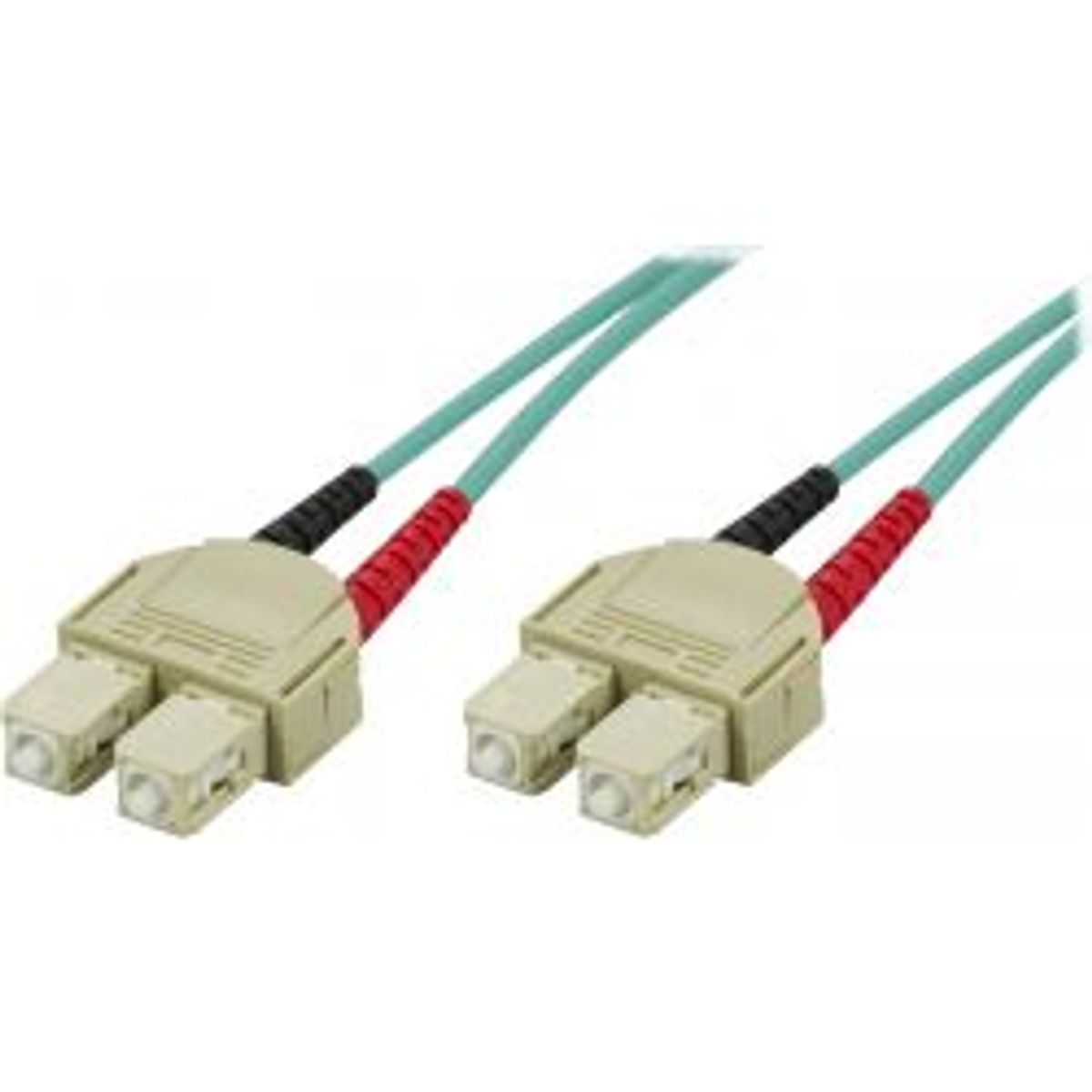 Deltaco Om3 Fiber Cable, Sc - Sc, Duplex, Multimode, 50/125, 1m