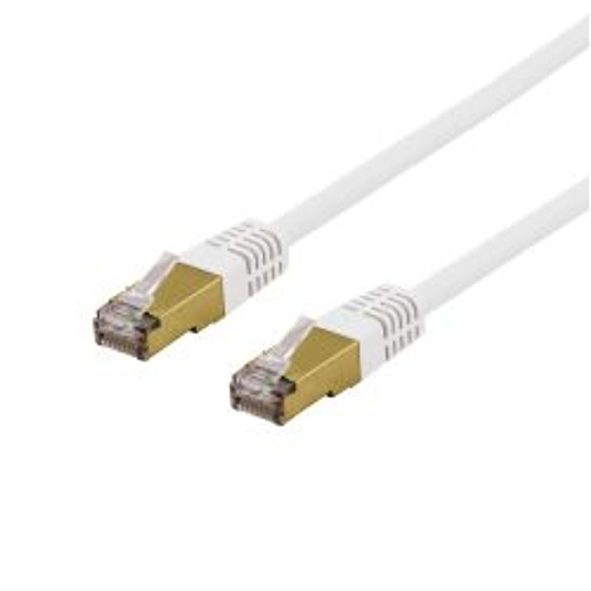 Deltaco S/ftp Cat6a Patch Cable, Delta Cert, Lszh, 0.5m, White - Ledning