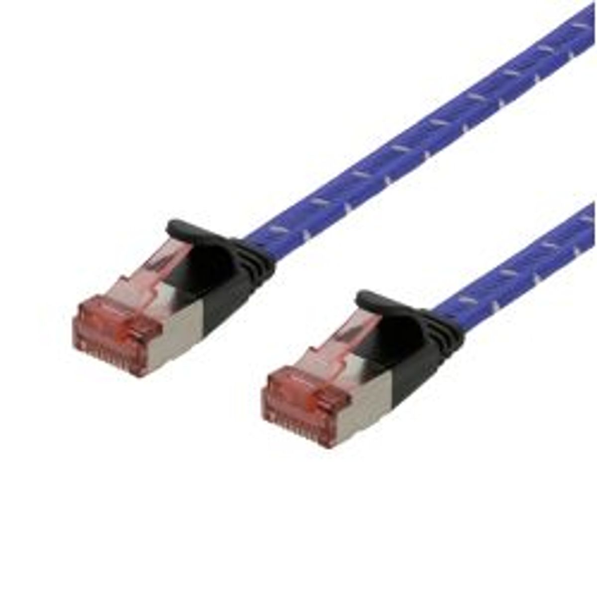 Deltaco Tough Flat Cat.6a U/ftp Patch Cable, 28awg, 1.5m, Blue