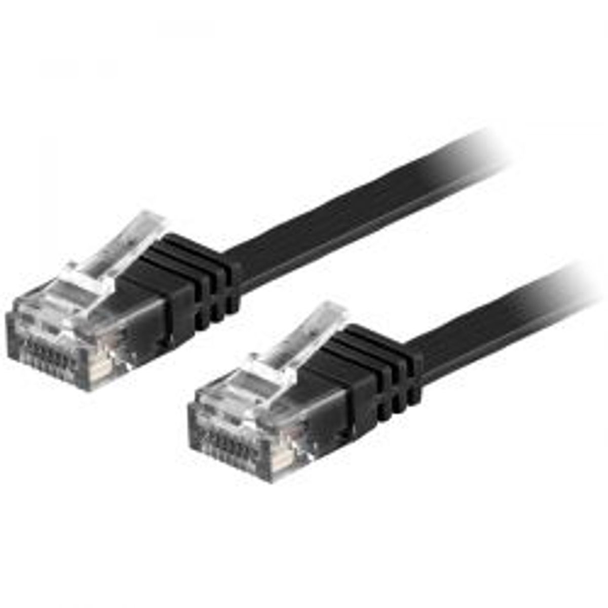 Deltaco U/utp Cat6 Patch Cable, Flat, 10m, 250mhz, Black