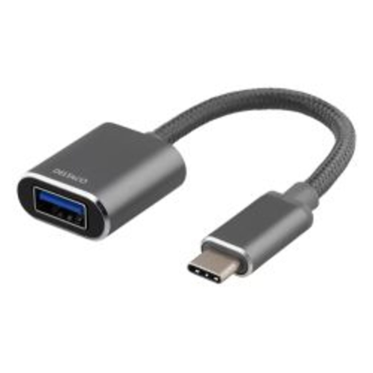 Deltaco Usb-c 3.1 Gen 1 To Usb-a Otg Adap., Alu. Space Gray - Adaptor