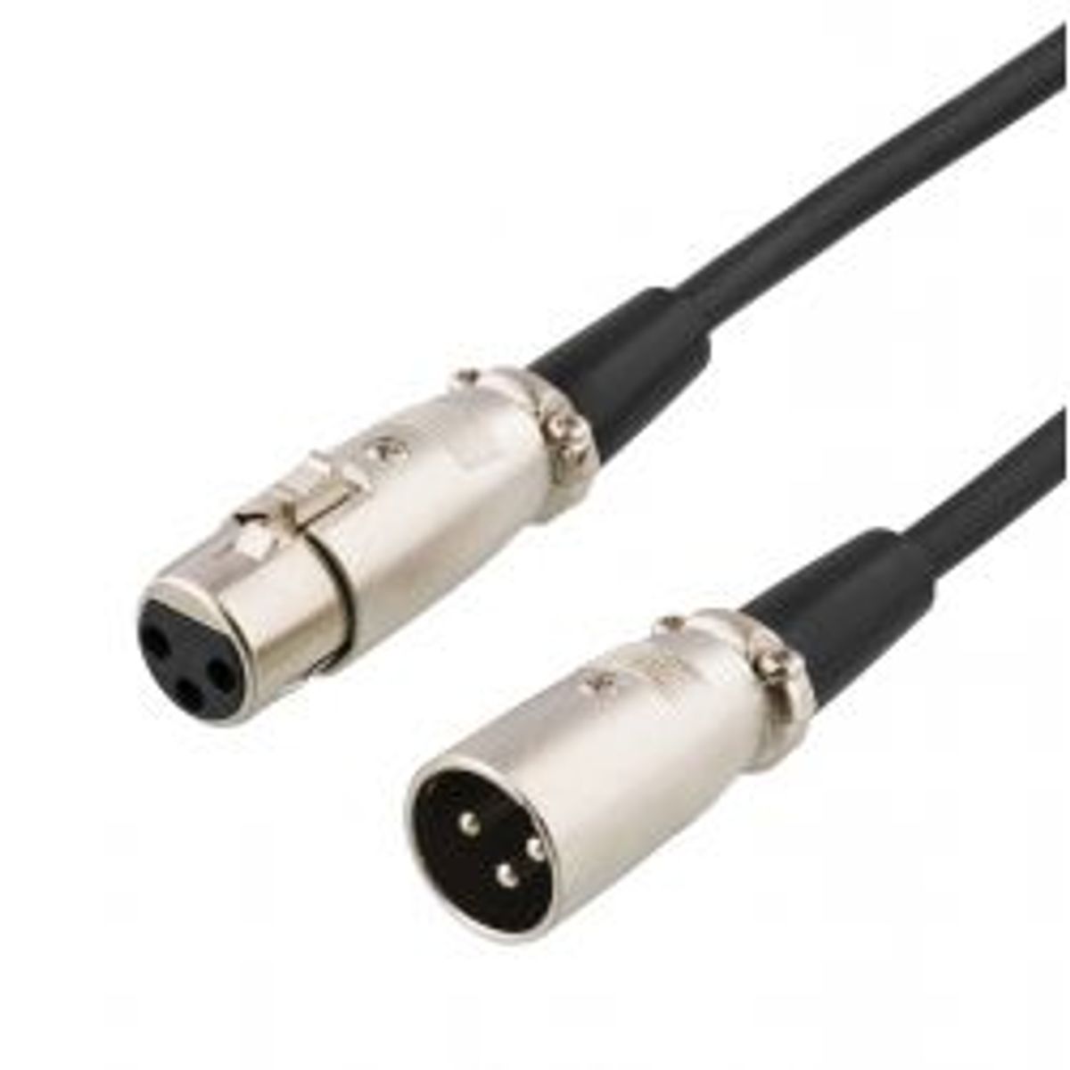 Deltaco Xlr Audio Cable, 3-pin Male, 3-pin Female, 5m, Black