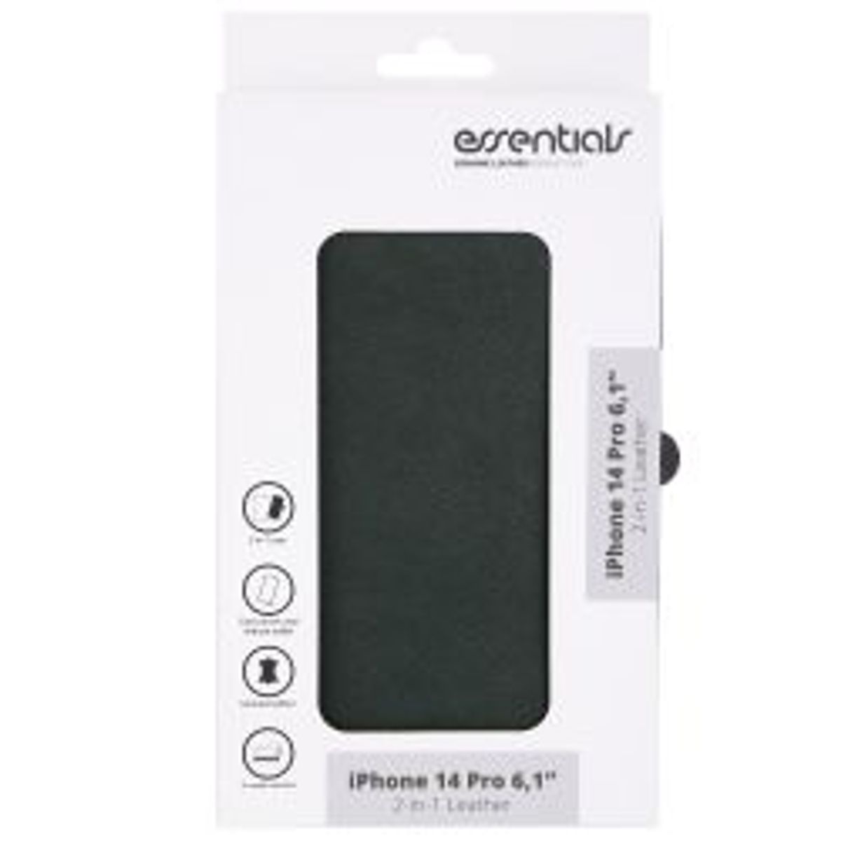 Essentials Iphone 14 Pro Leather Wallet,detachable,green