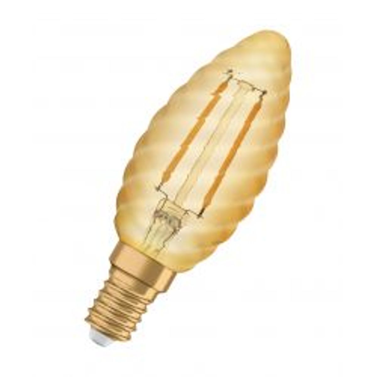 Ledvance Led 1906 Vintage Kerte 22w/825 Filament Guld Snoet E14 - Pære