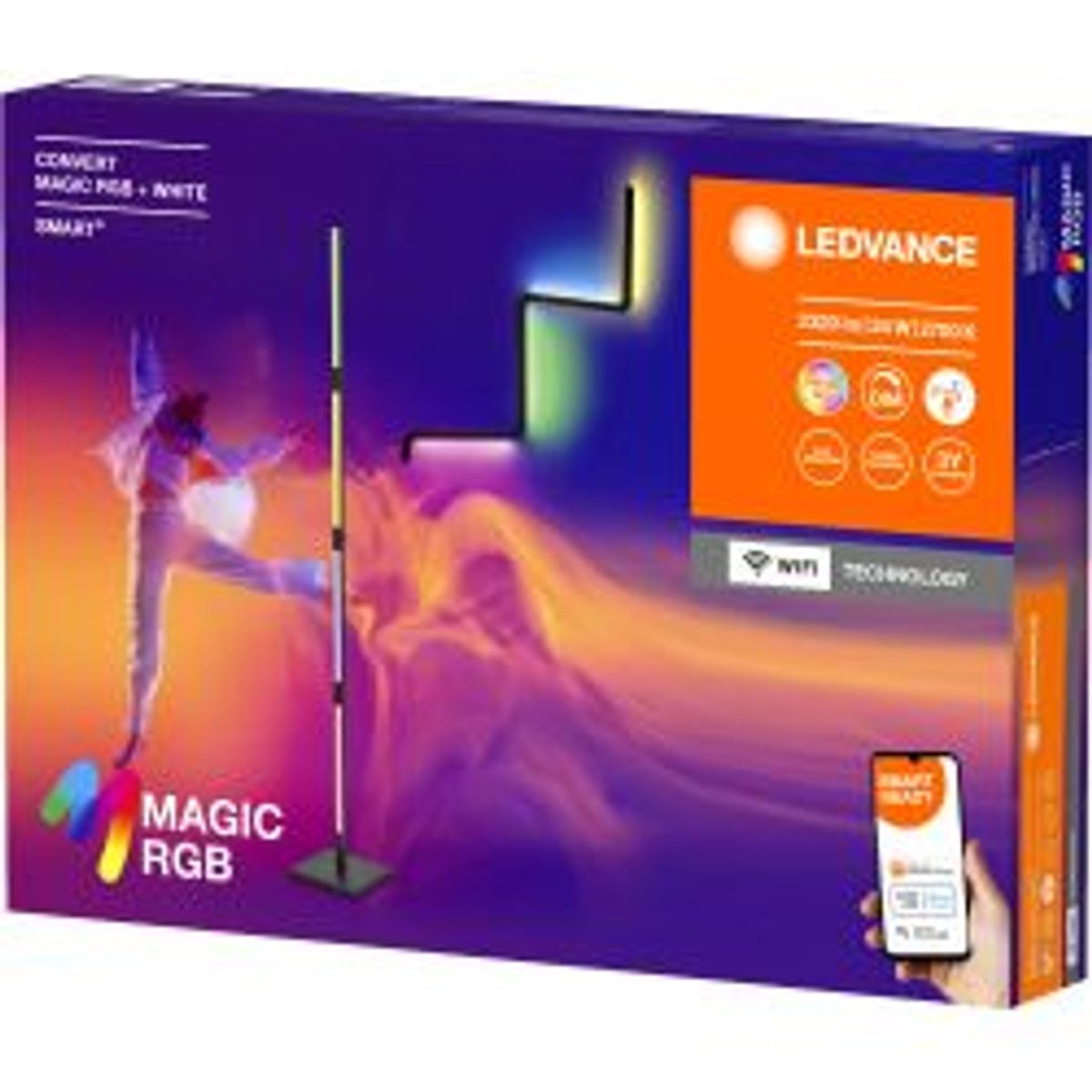 Ledvance Smart+ Convert Floor/wall Lamp 24w/rgb+827 Bk Wifi