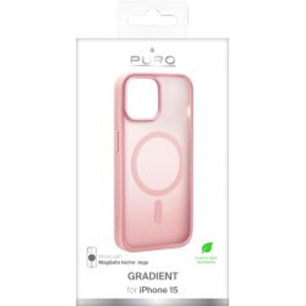 Puro Iphone 15 Cover Gradient, Pink