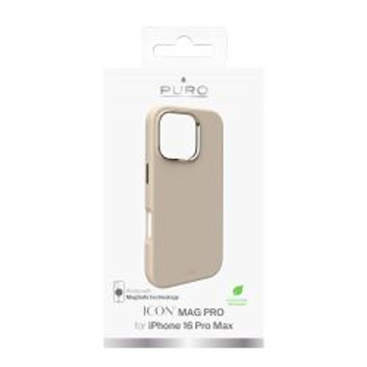 Puro Iphone 16 Pro Max Silicone Cover Icon Mag Pro, Beige