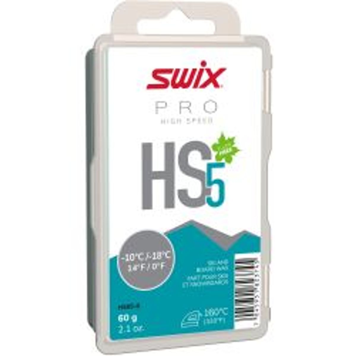 Swix Hs5 Turquoise, -10c/-18c, 60g - Skiudstyr