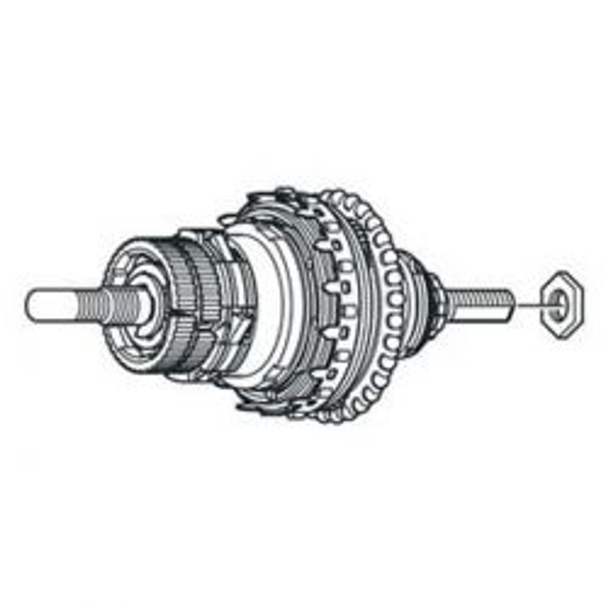 Shimano Navindsats Sg-3c41 178mm Nonturn Skive Venstre - Cykelreservedele