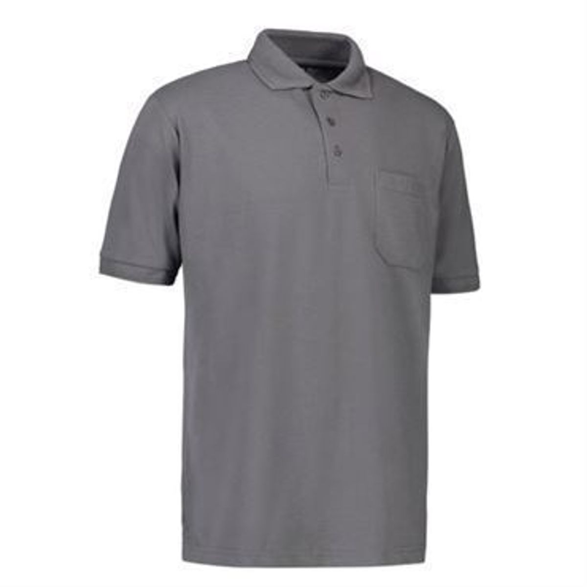 Id Pro Wear Polo Med Brystlomme 0320 Silver Grey-5xl