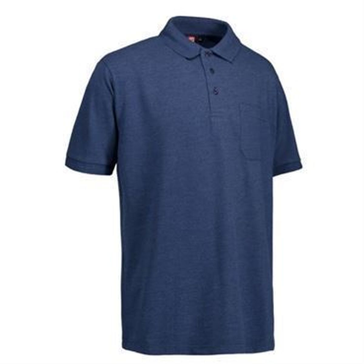 Id Pro Wear Polo Med Brystlomme 0320 Blå Melange-small