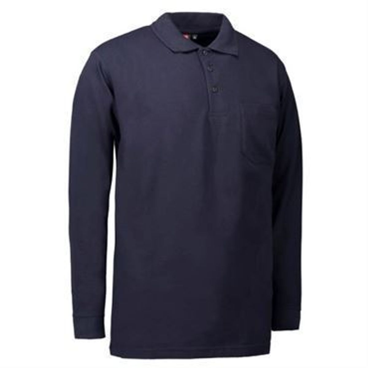 Id Pro Wear Polo Med Brystlomme Og Langeærmer 0326 Navy