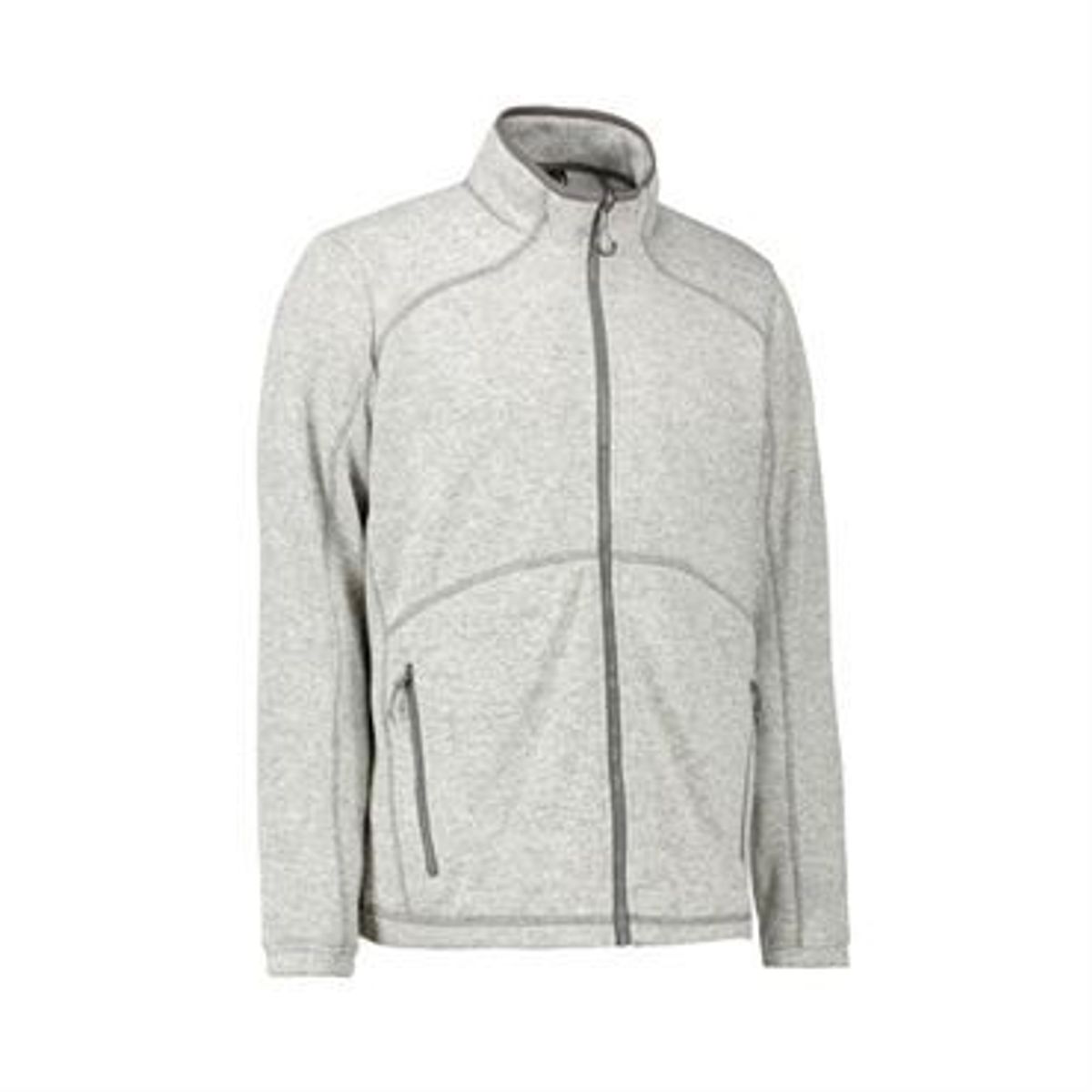 Id Fleece Jakke 0847 Grå Melange-xl