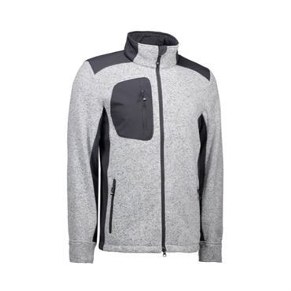 Id Fleece Jakke 0850 Grå Melange-xl