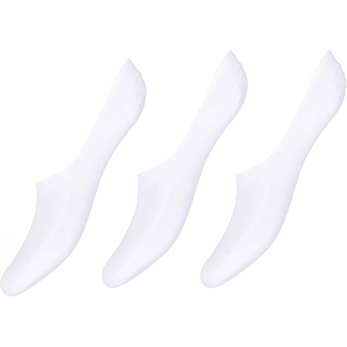 Decoy 3-pak Footies Strømper Bambus White-37/41