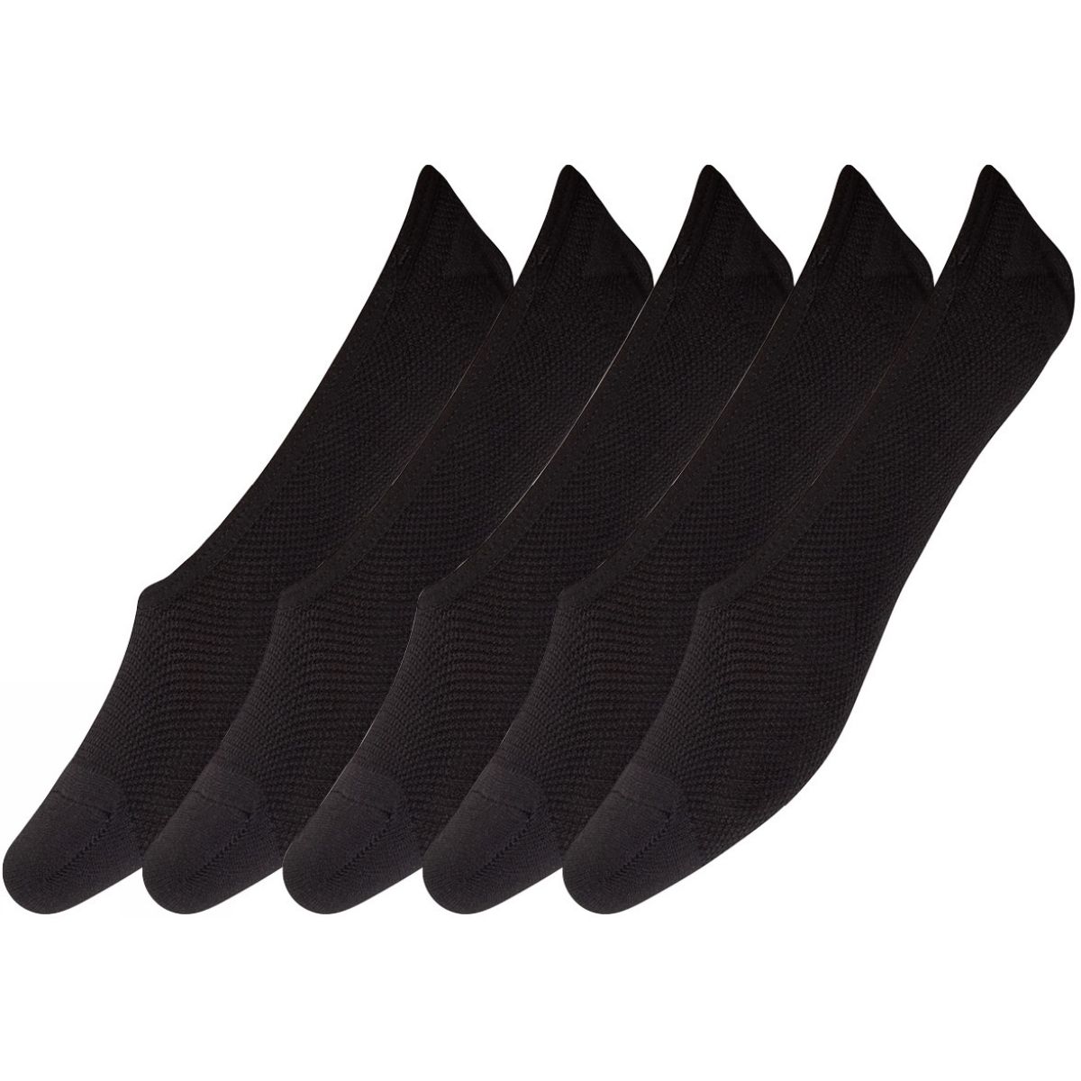 Decoy 5-pak Footies Strømper Quick Dry Black-36/38