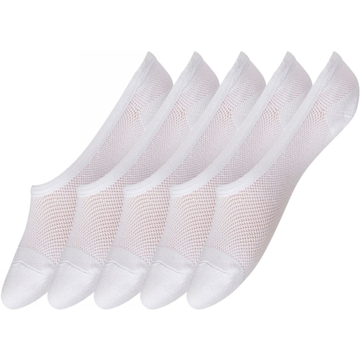 Decoy 5-pak Footies Strømper Quick Dry White