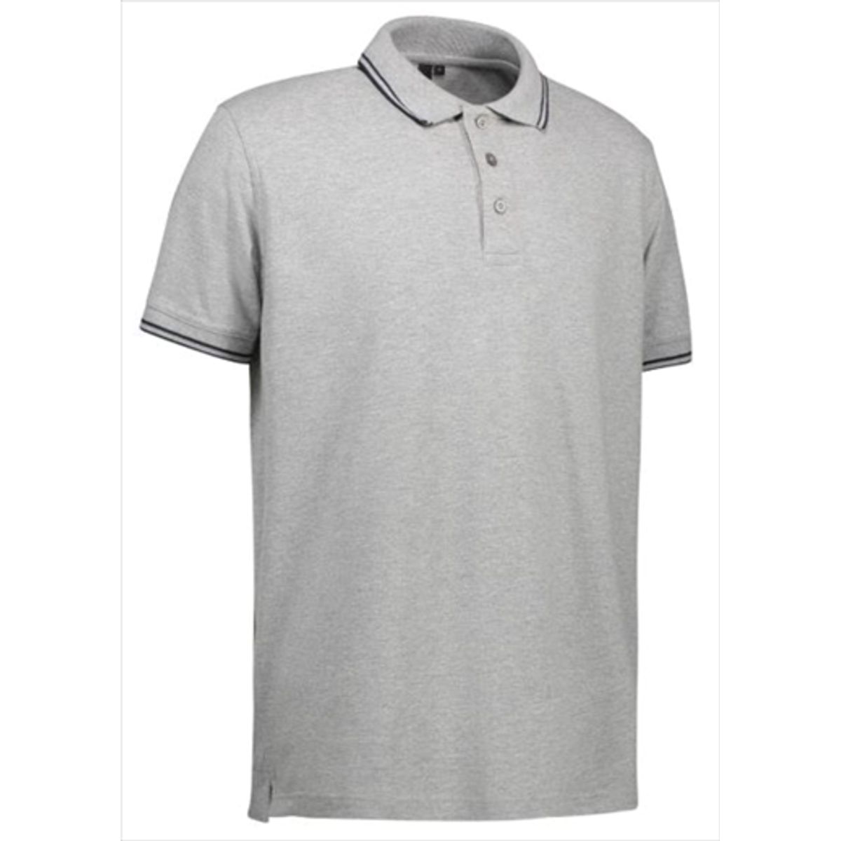 Id Stretch Polo 0522 Grå Melange-4xl