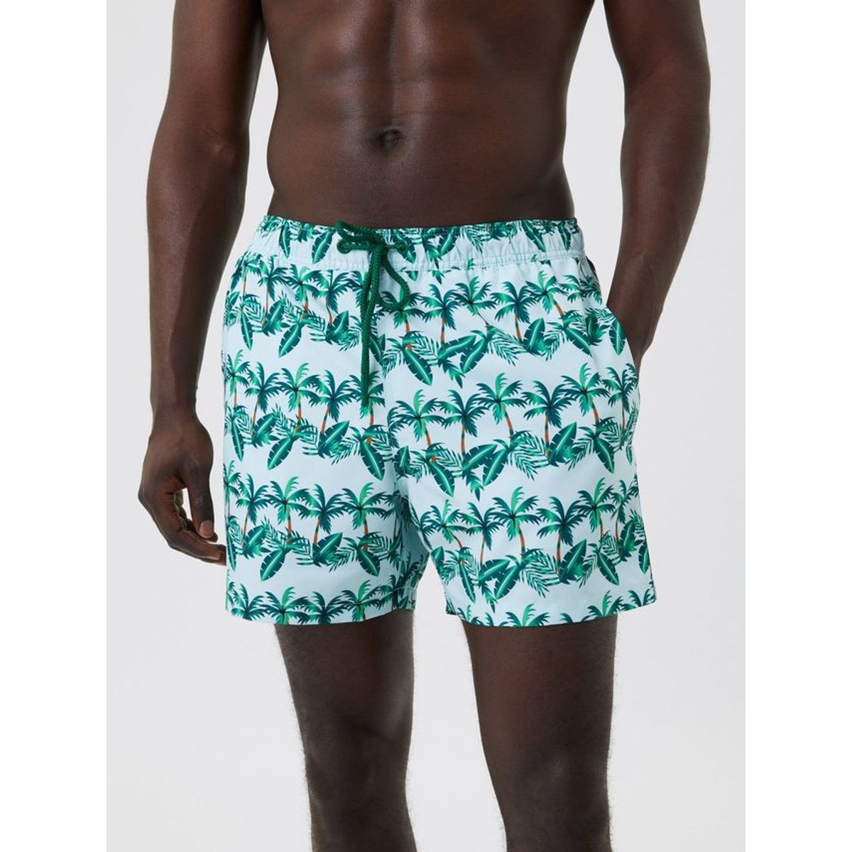 BORG PRINT SWIM SHORTS, BB STICKY LEAVES BIG