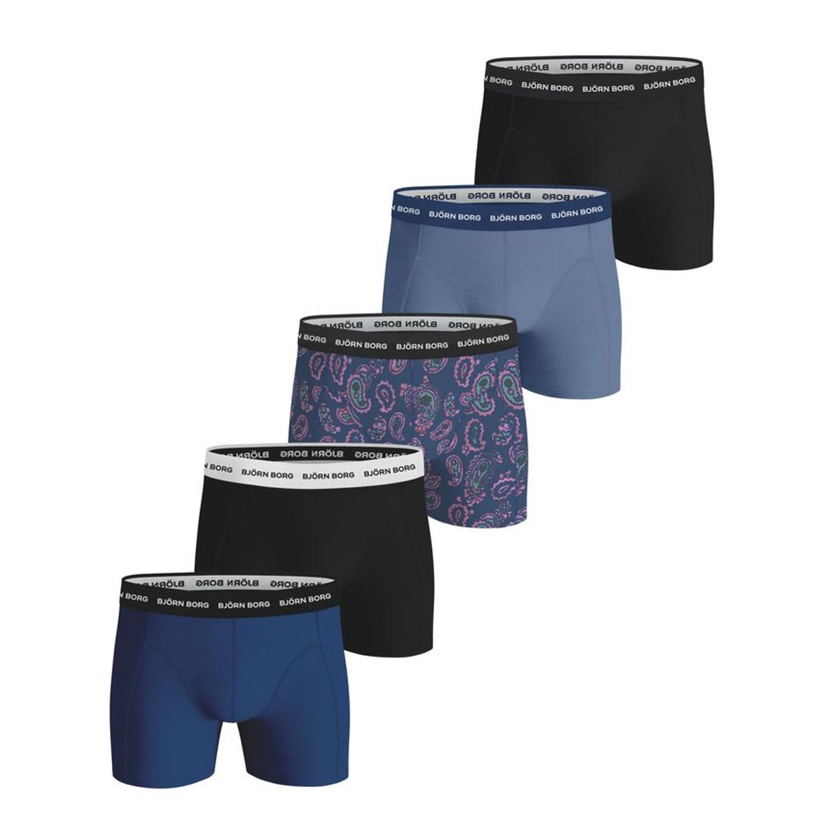 COTTON STRETCH BOXER 5p, MULTIPACK 6