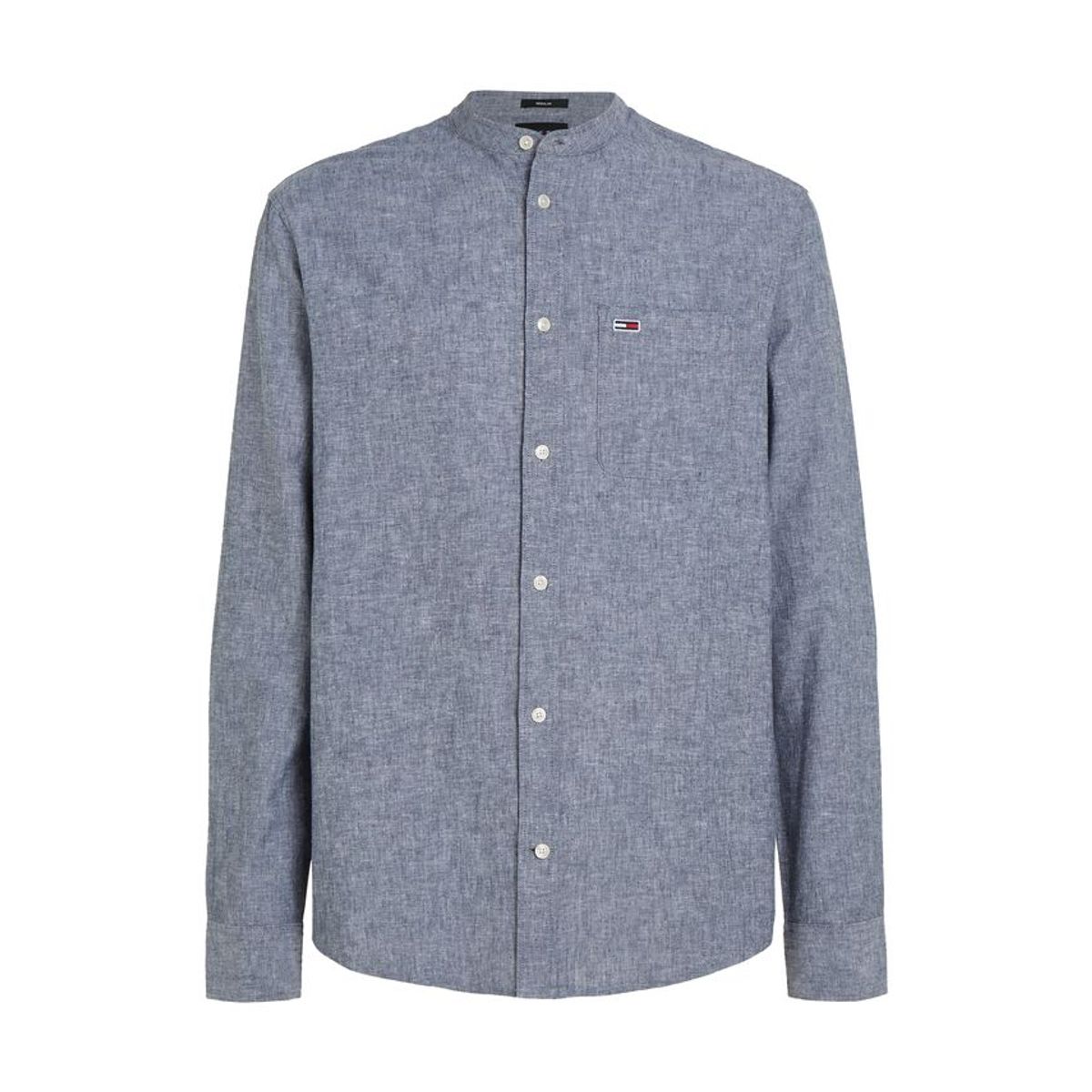 TJM REG MAO LINEN BLEND SHIRT