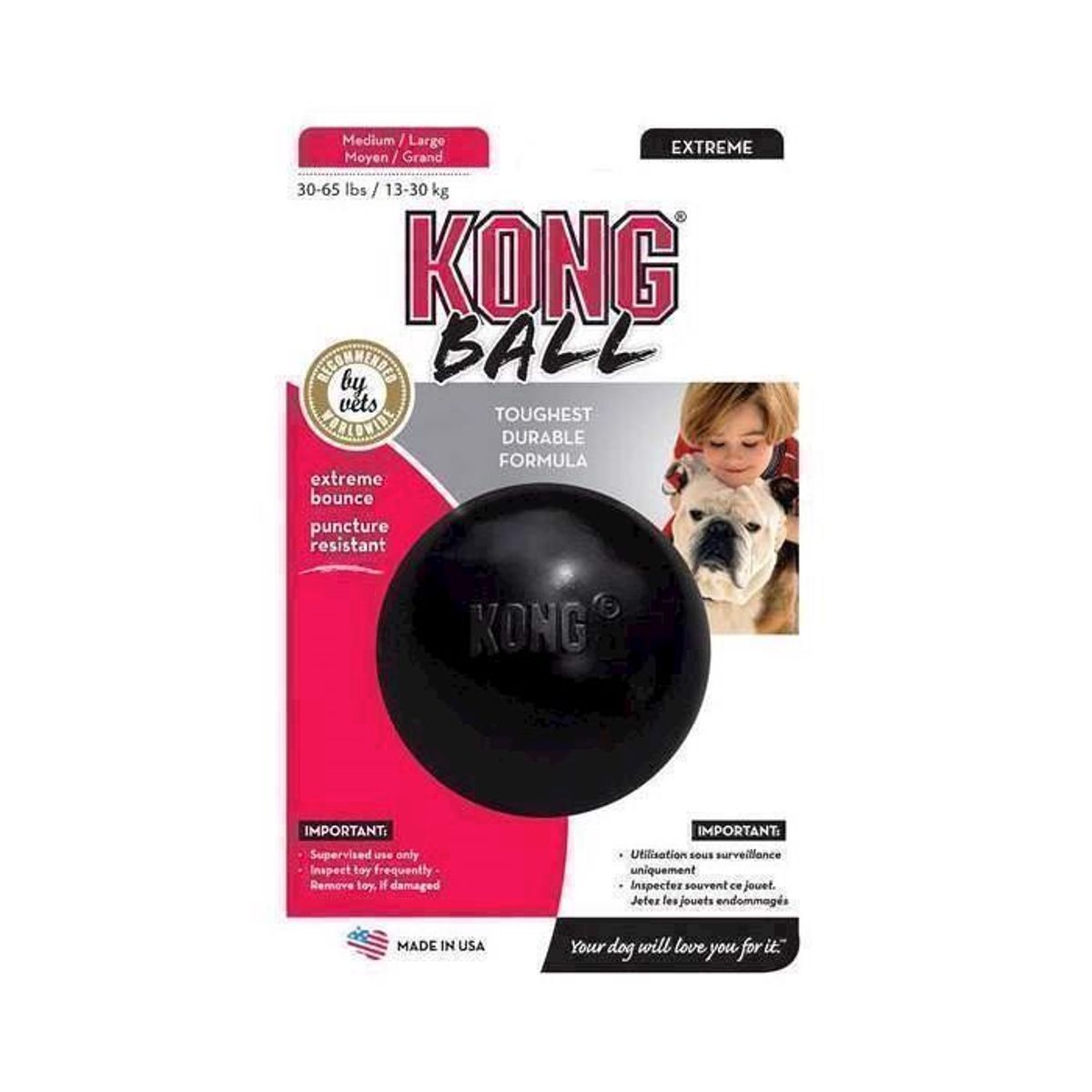 Kong Extreme Ball - punkterfri og super holdbar bold