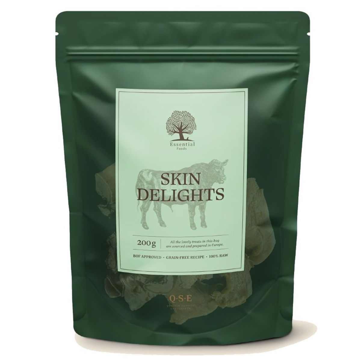 Essential Skin Delights tørrede oksepandelapper, 200g