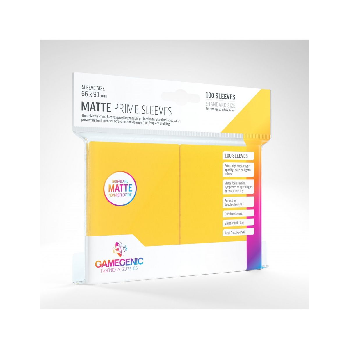 Matte Prime Sleeves 100 stk - Anti-Glare - Plastiklommer - GameGenic