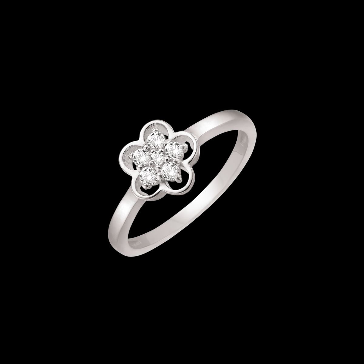 Støvring Design Blomster Rhodineret Sølv Ring 12323010