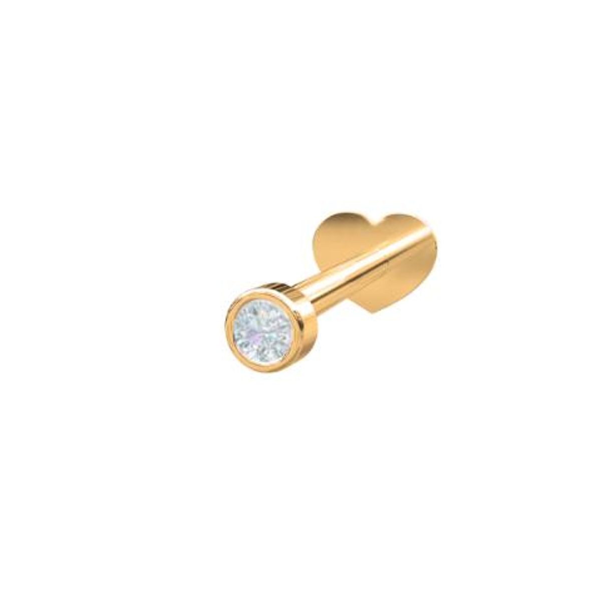 Nordahl Andersen Labret Pierce52 14 Karat Guld Ørering med Diamant 0,06 Carat