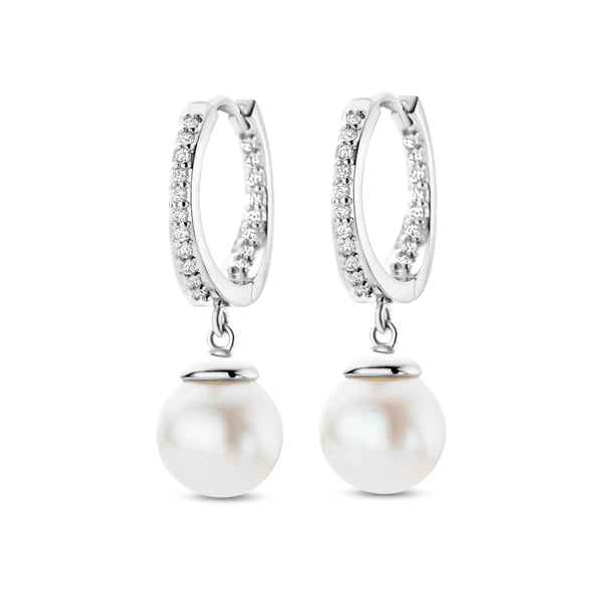 Malibu Pearl Sterling Sølv Ørehængere fra Spirit Icons med Ferskvandsperle