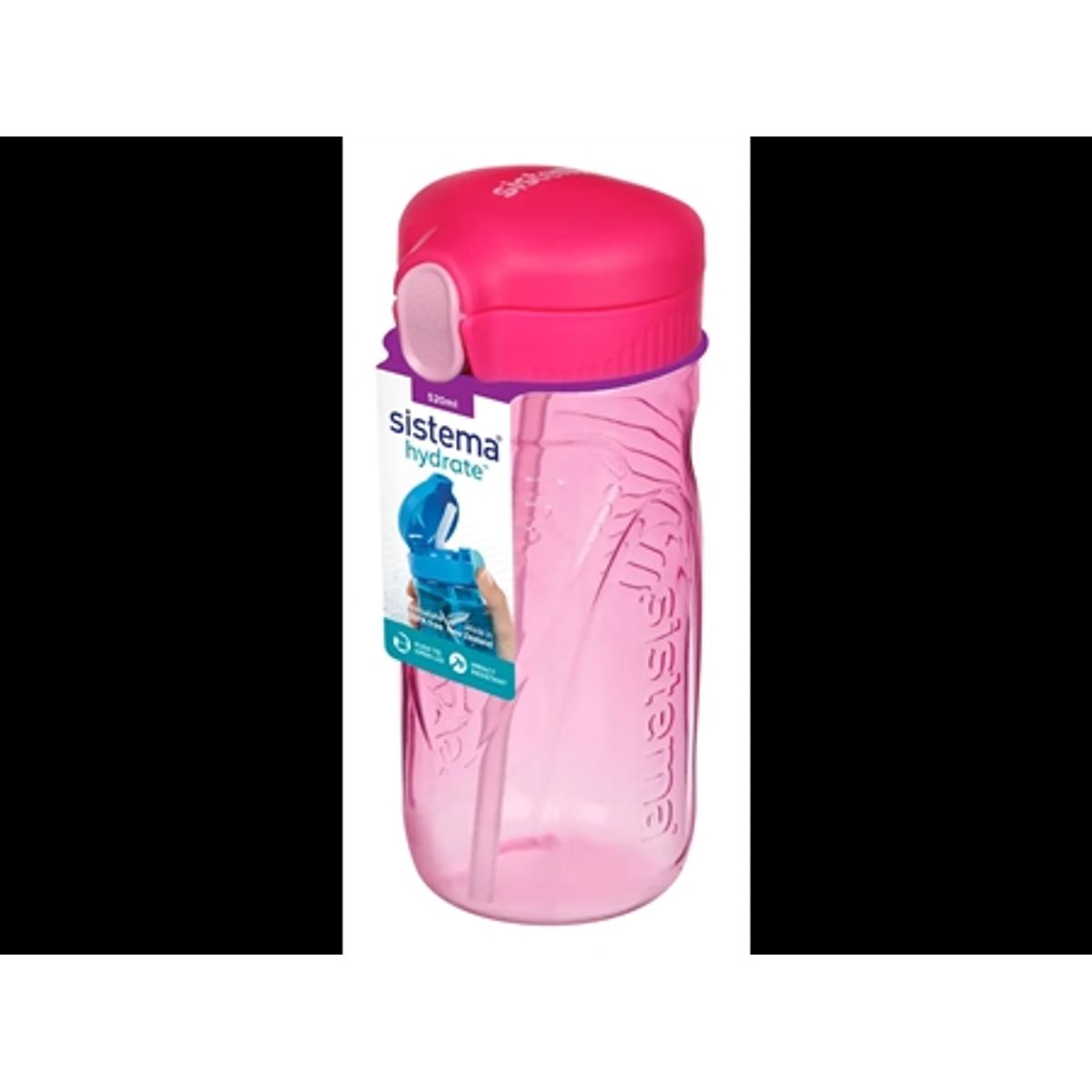 SISTEMA Tritan Quick Flip 520ml Rosa