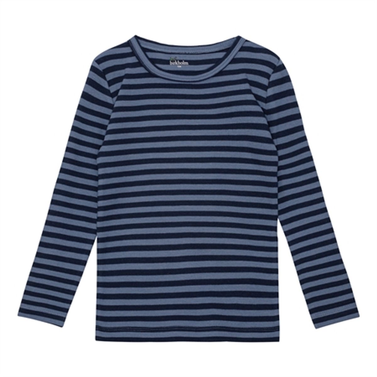 BIRKHOLM Stribet Rib Bluse Indigo Blå & Navy Blå