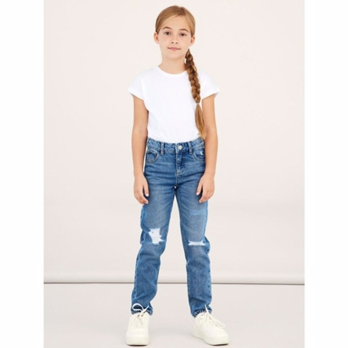 NAME IT High Waist Mom Fit Jeans Rose Medium Blue