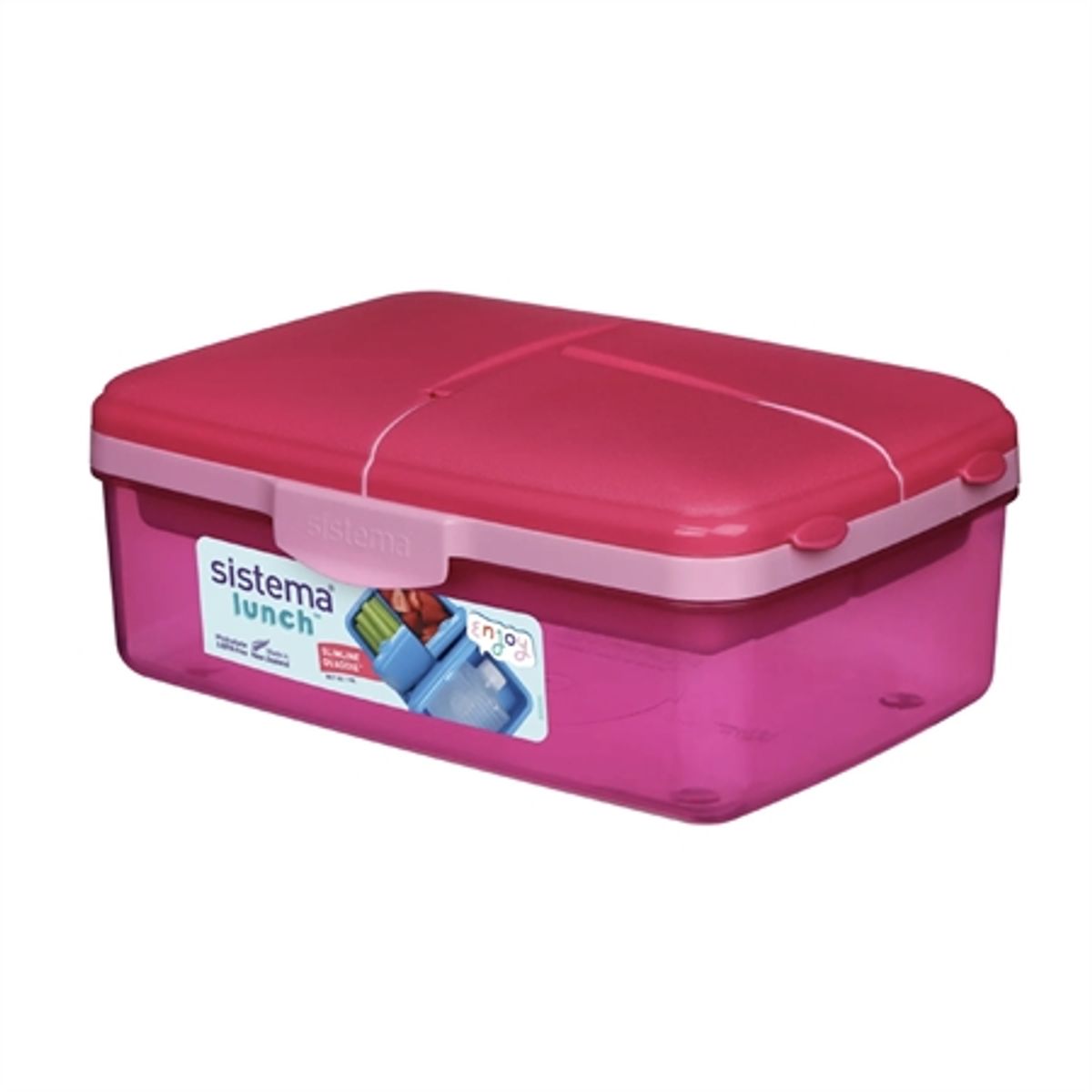 SISTEMA Madkasse Slimline Quaddie 1,5L Pink