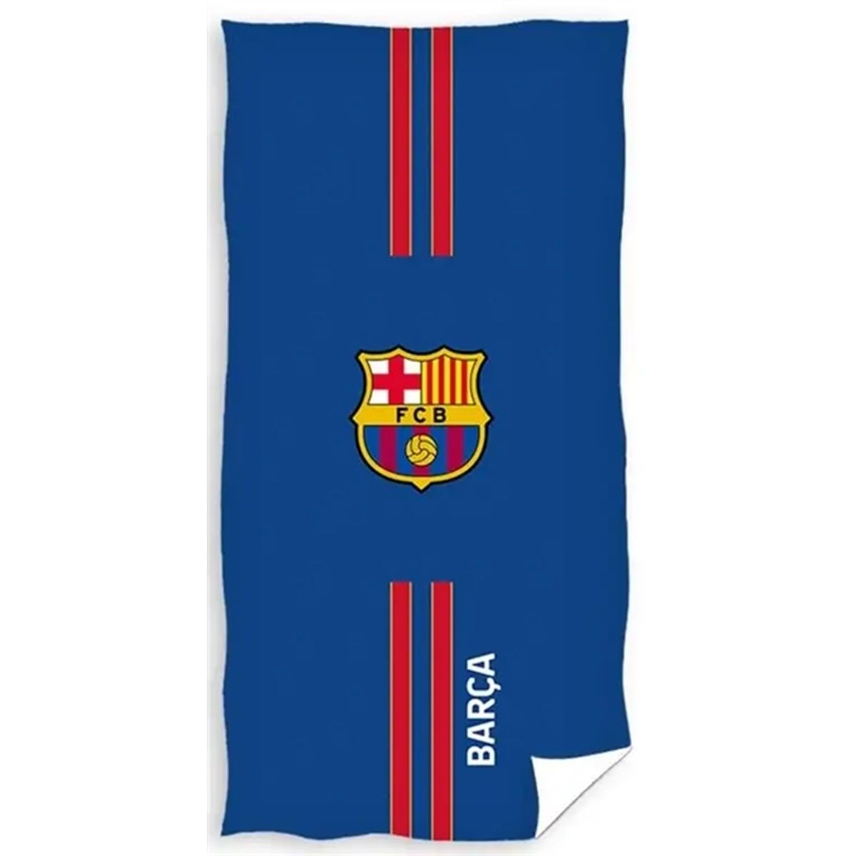 Barcelona håndklæde - 70x140 cm - FCB Logo - 100% Bomuld - Badehåndklæde med FC Barcelona logo