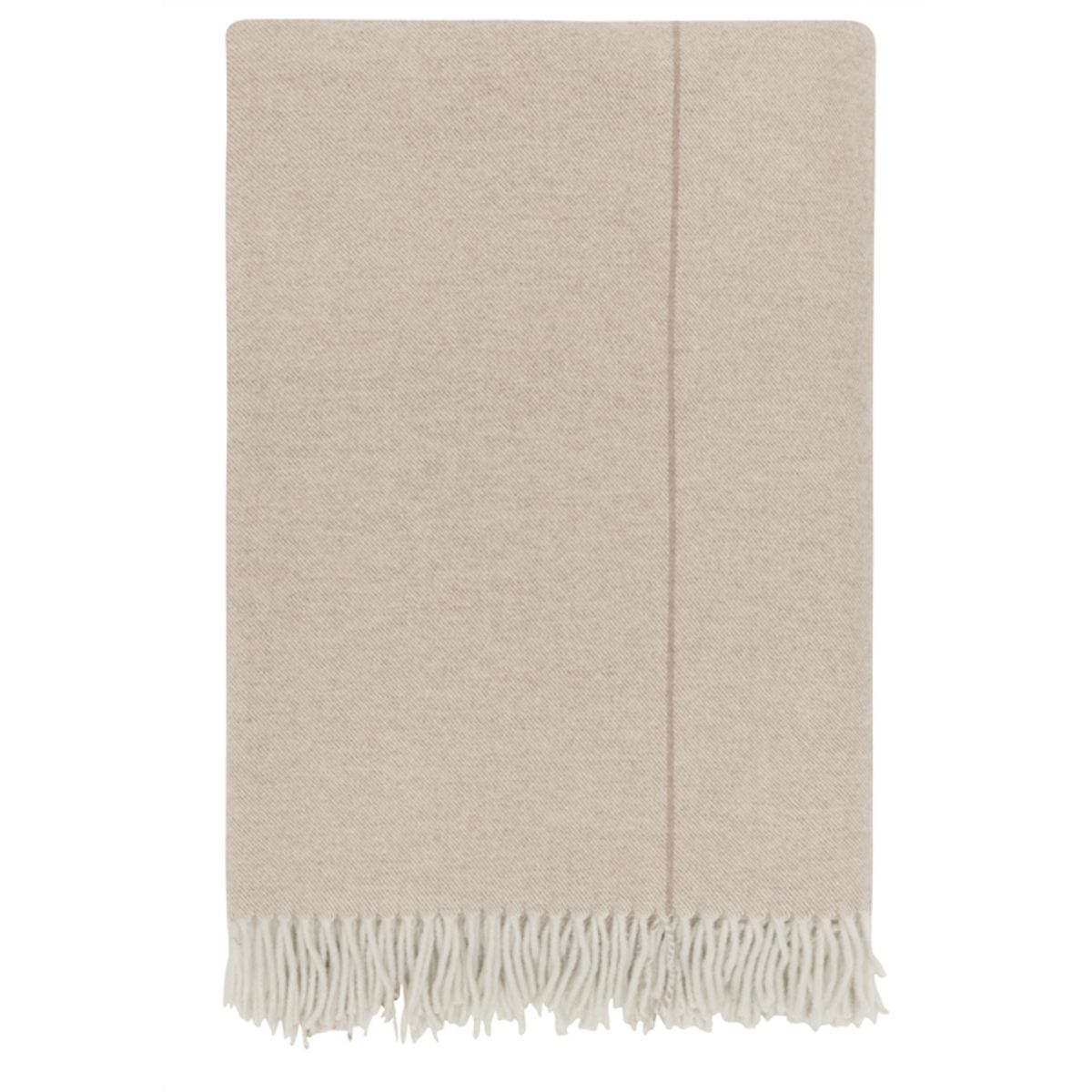 Uldplaid i 80% lammeuld - Ekstra blødt Høie of Scandinavia lammeulds plaid - Monte Viso beige