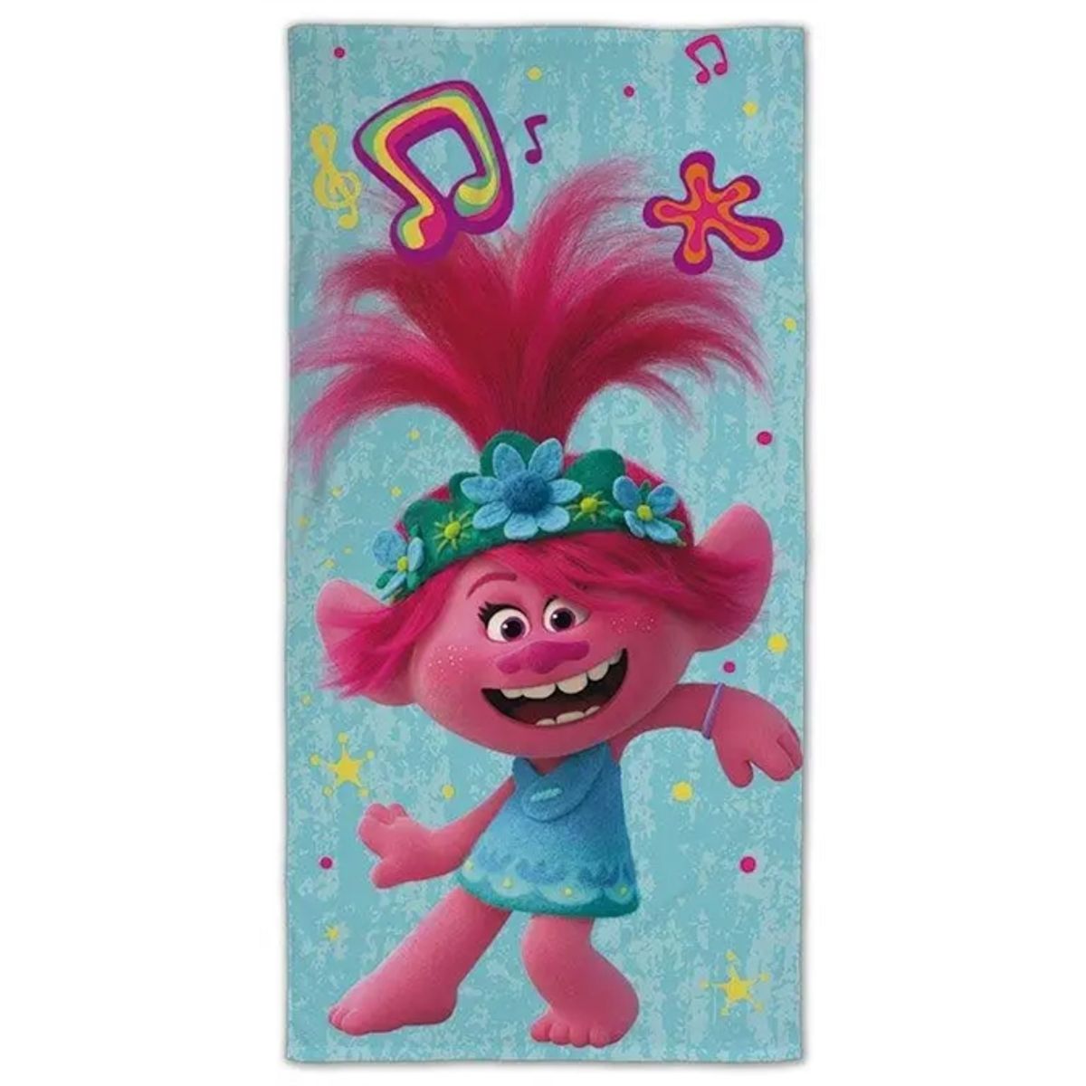 Badehåndklæde - Trolls Poppy - 70x140 cm - 100% Bomuld