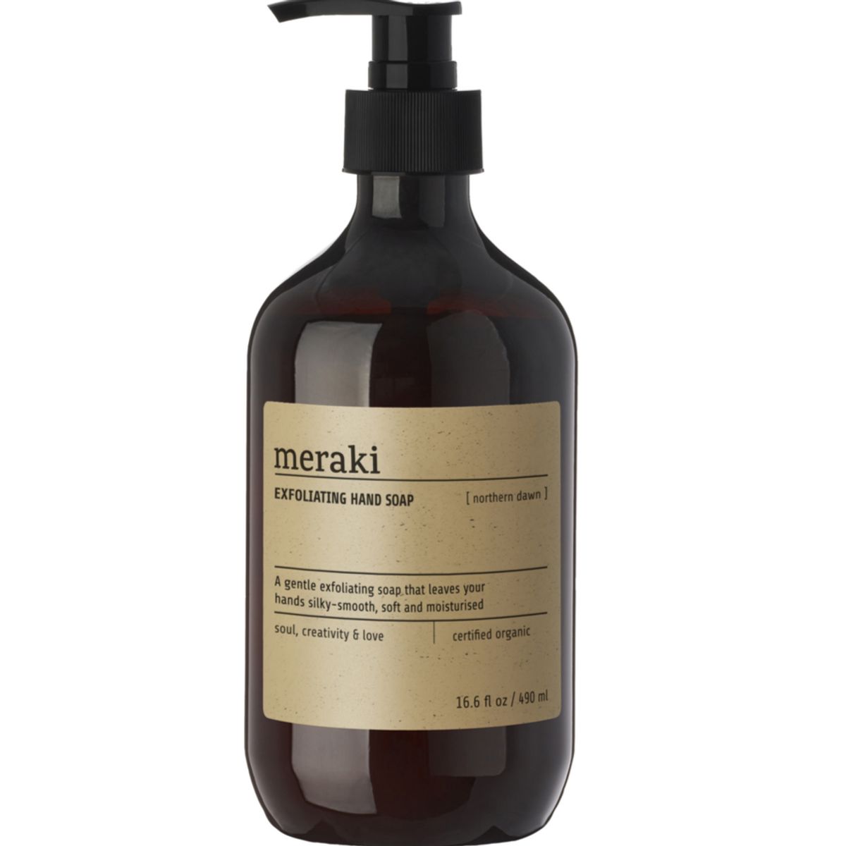 Meraki Exfoliating Hand Soap, Northern Dawn, 490ml.