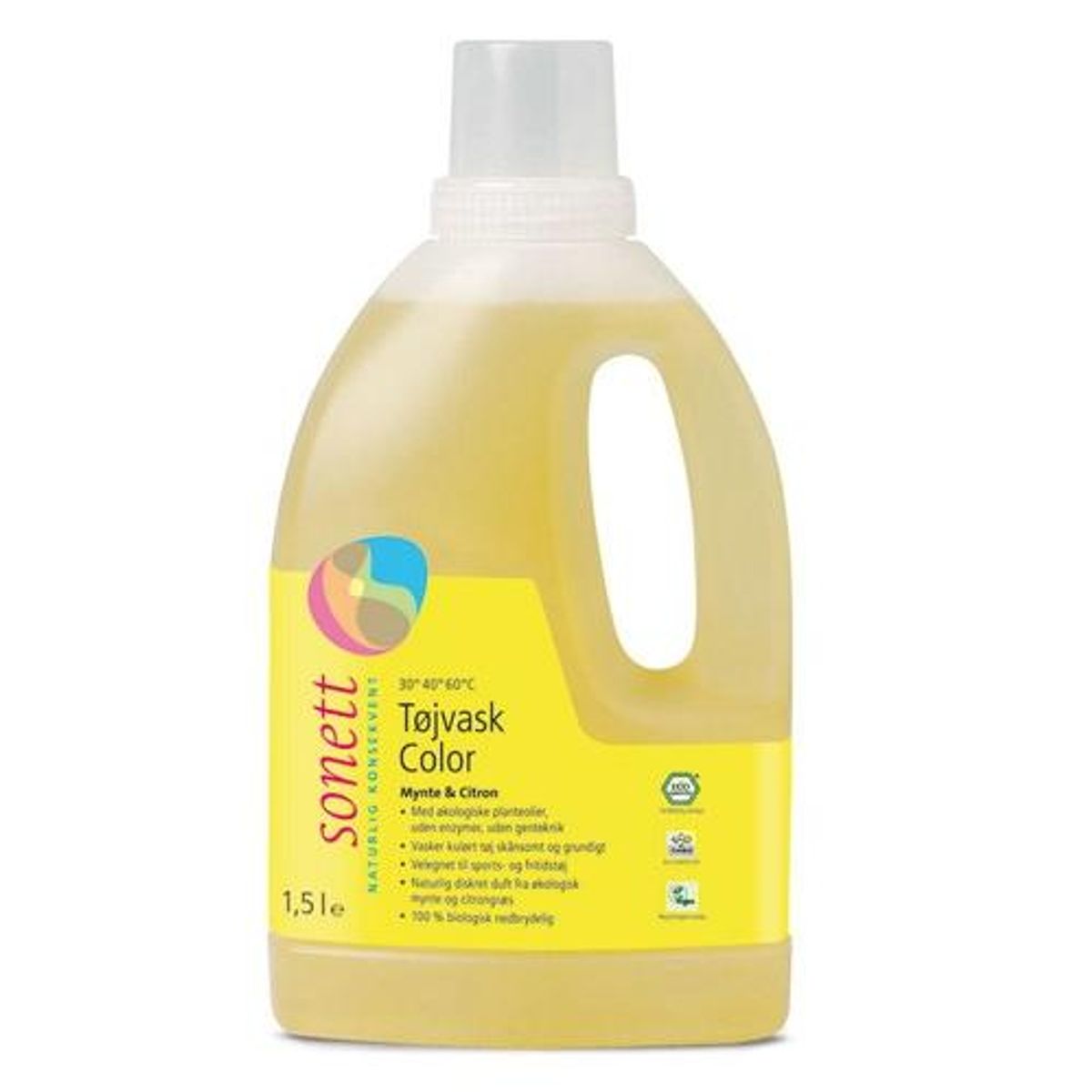 Sonett Tøjvask color mynte&citron, 1500ml.