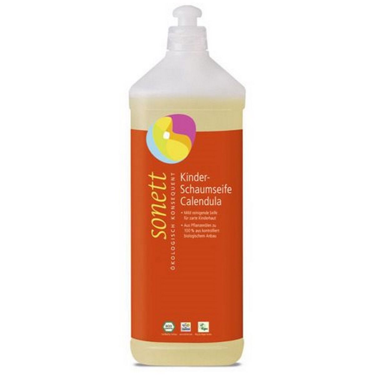 Sonett Børne skumsæbe calendula refill, 1L.