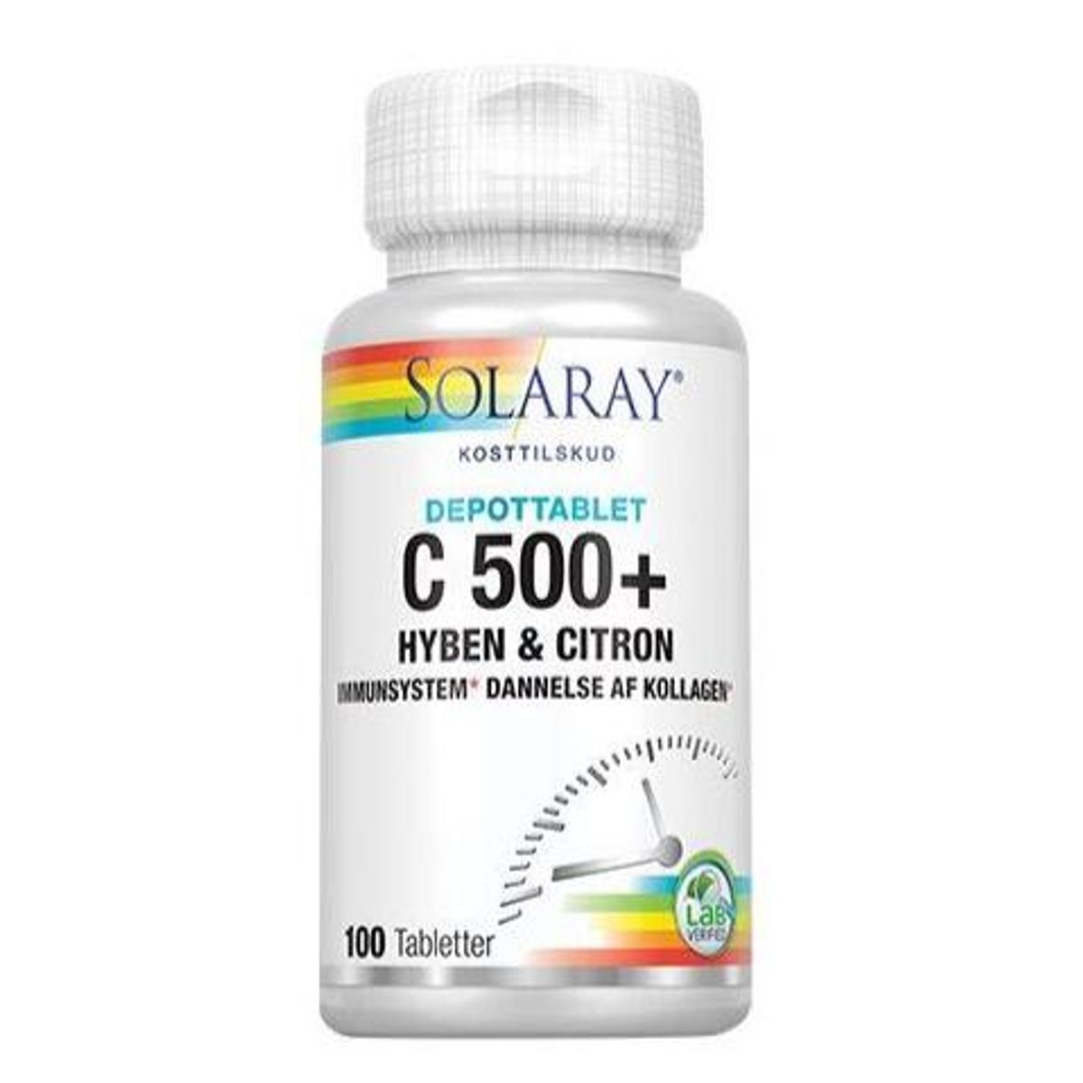 Solaray C500 + hyben og citron, 100tab.