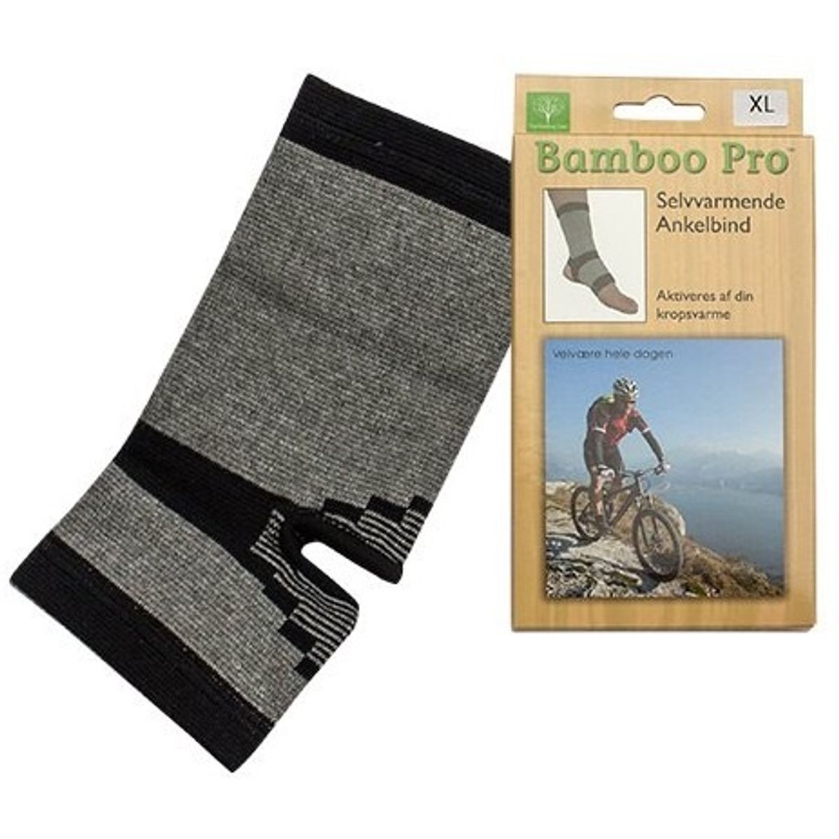 Bamboo Pro Ankelbind,Str. XL selvvarmende 1stk.