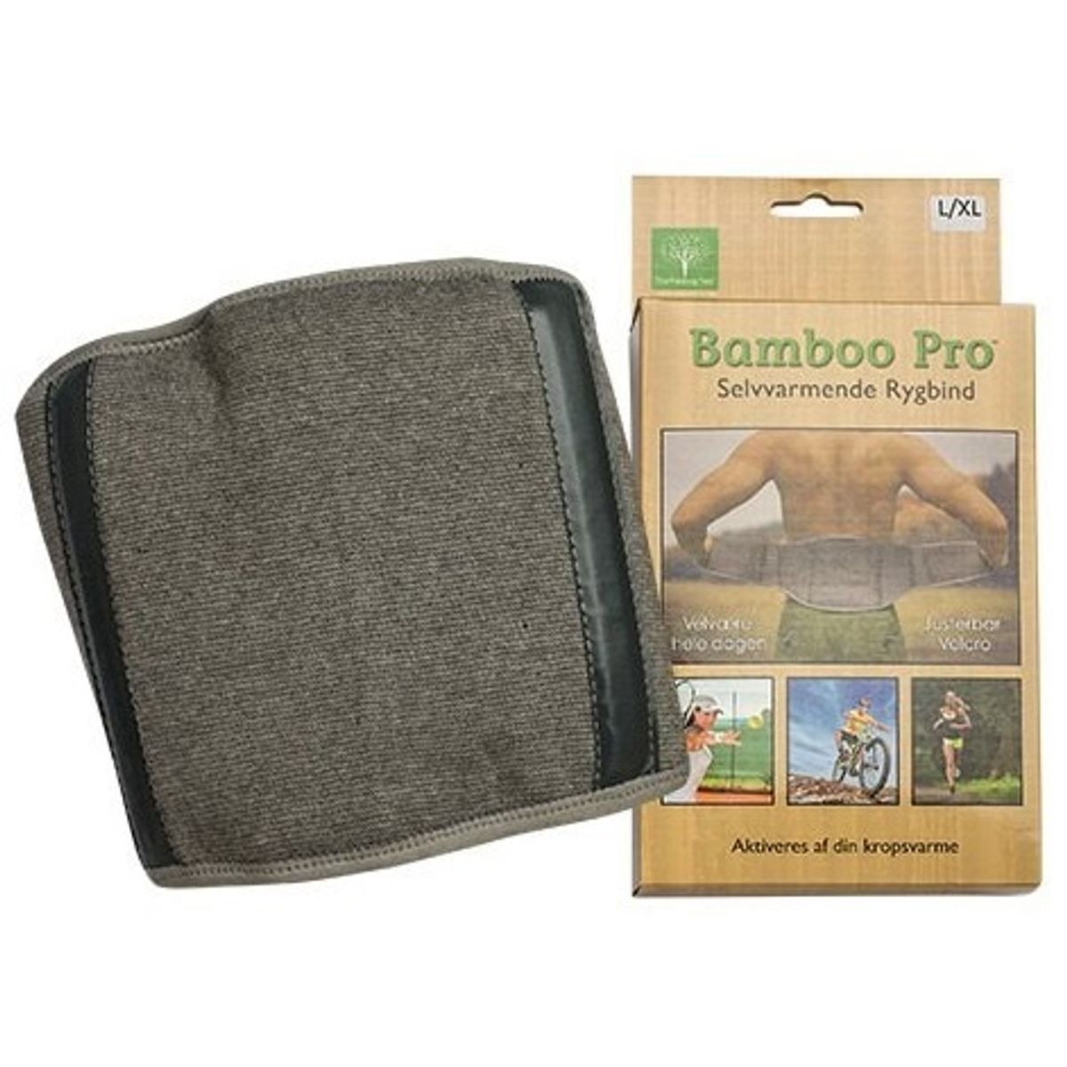 Bamboo Pro Rygstøtte, Str. L/XL selvvarmende 1stk.