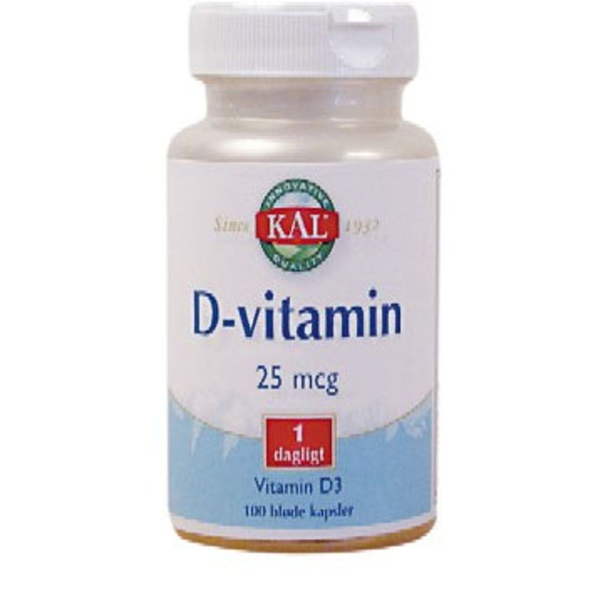 D-vitamin 25 mcg 100 kap.