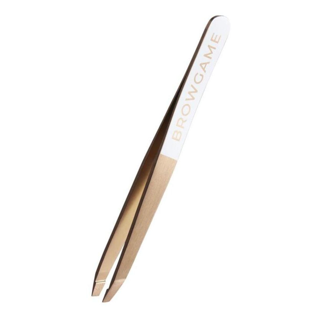 Browgame Cosmetics Prestige Tweezer Slanted Rose Gold