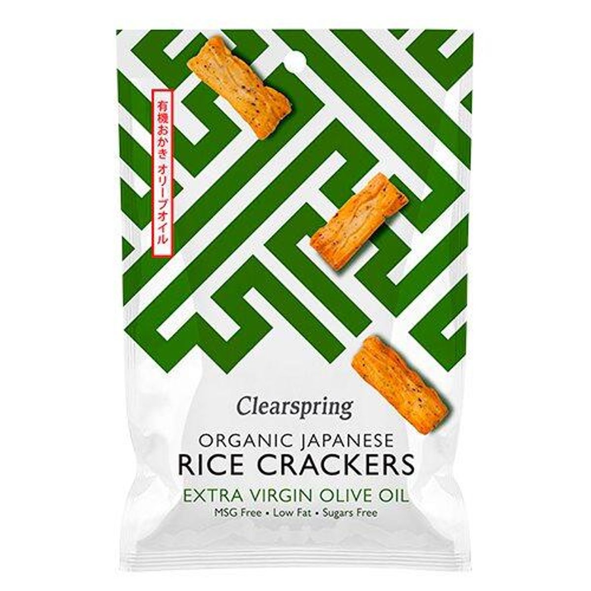 Clearspring Rice Cracker Ø m. oliven olie, 50g