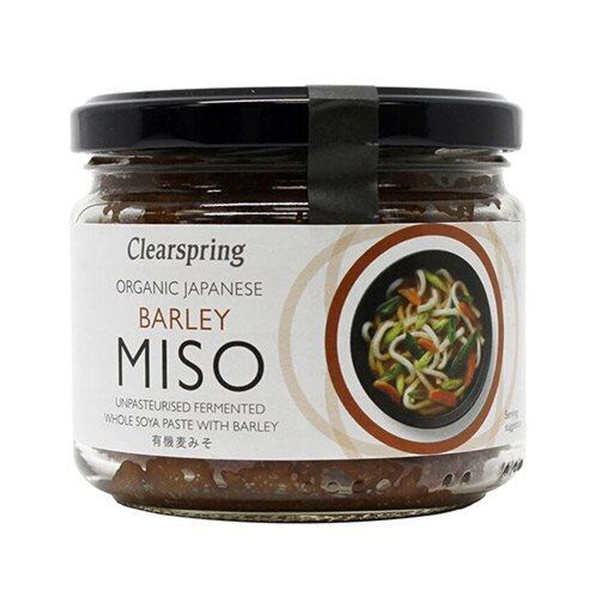 Clearspring Miso Barley (byg) Ø i glas upaseuriseret Ø, 300g