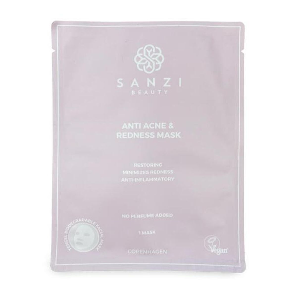 Sanzi Beauty Anti Acne & Redness Mask, 1stk, 25ml.