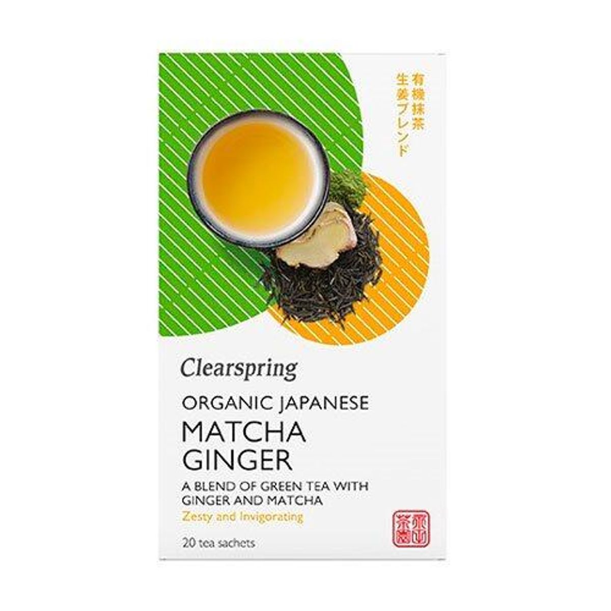 Clearspring Grøn te m. Matcha & Ingefær Ø, 36g